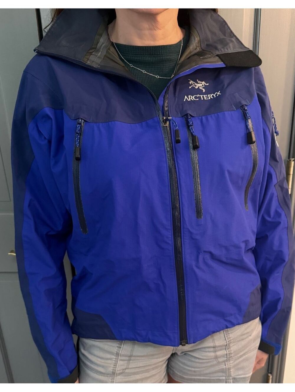 Vintage Women's Arc'teryx Theta AR GORETEX Hardshell Jacket Blue/Navy Size M EUC